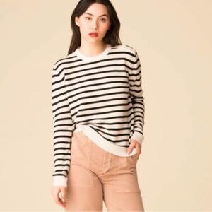 ATM Anthony Thomas Melillo Cashmere Striped  Sweater XS NEW w/ tag but FLAW
